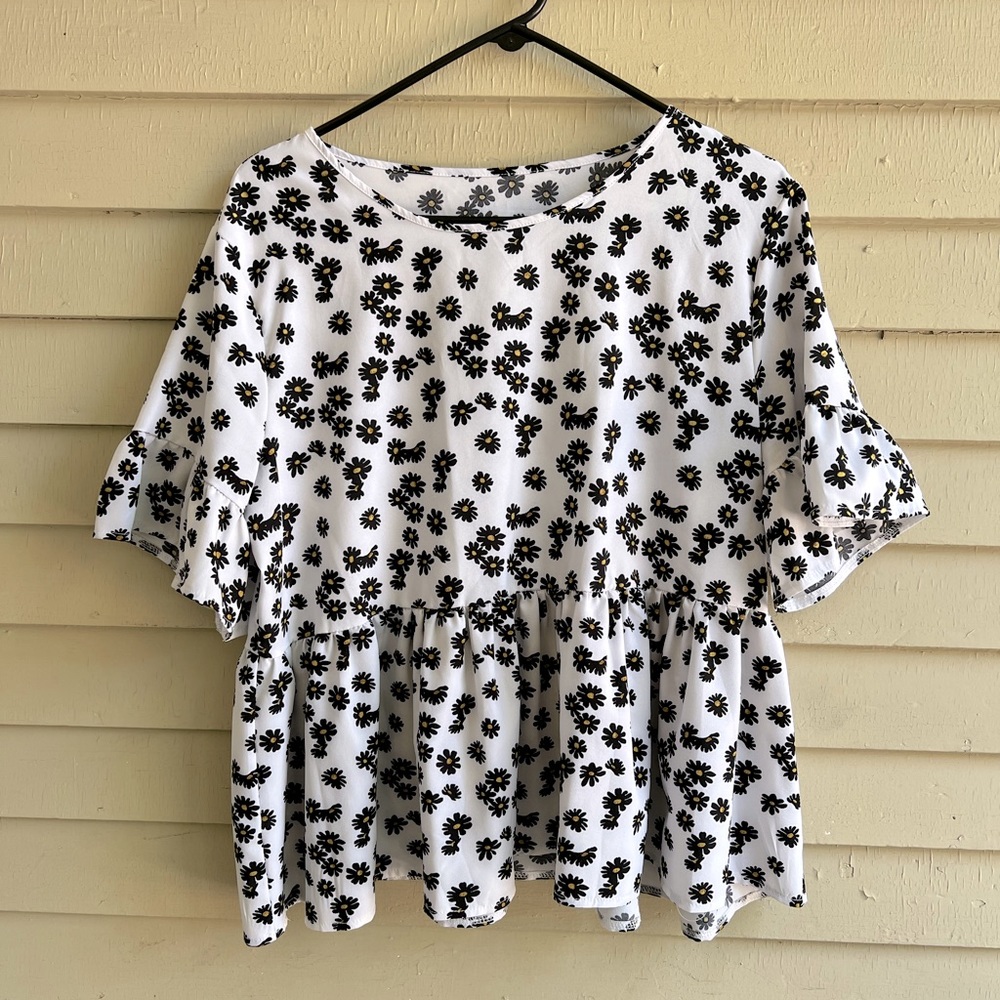 Daisy Peplum Top